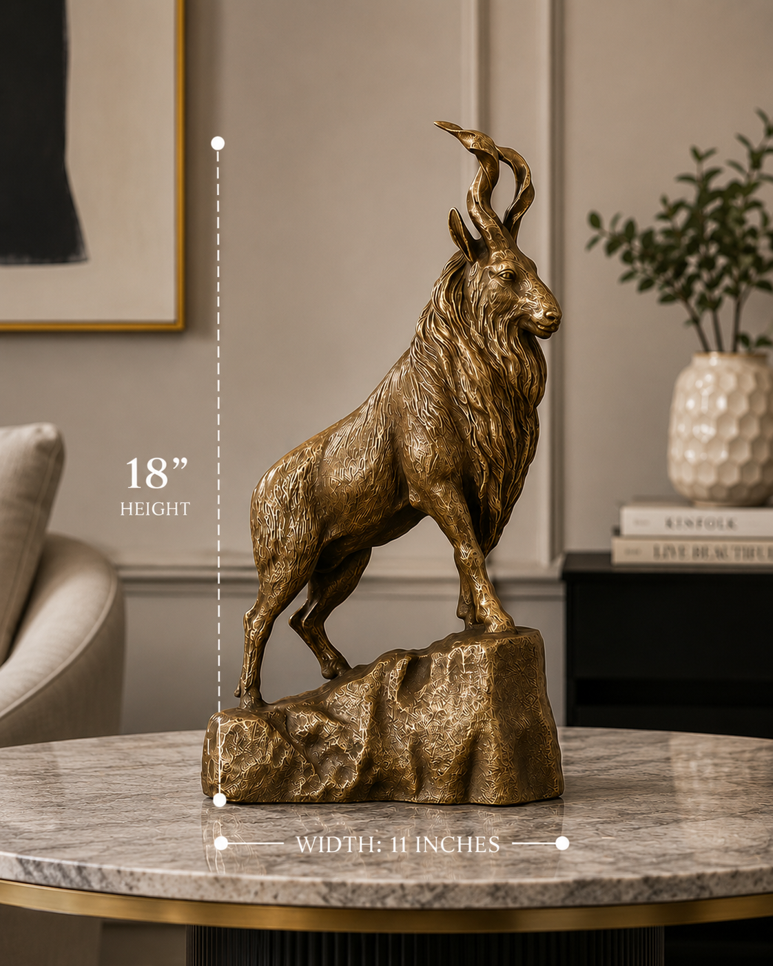 Majestic Markhor Statue