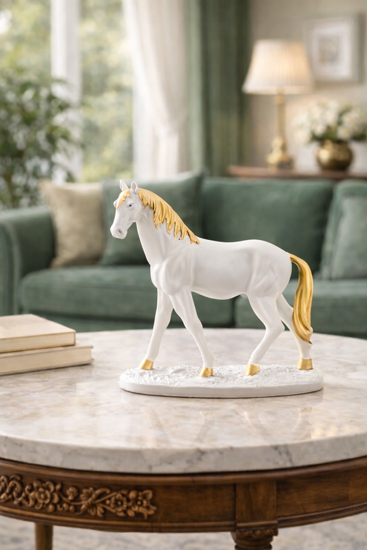 Classic Black & White Horse – Premium Decor Piece