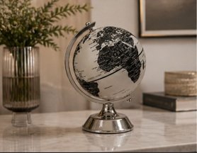 Vintage World Globe Desk Decor – Luxury Office & Home Showpiece
