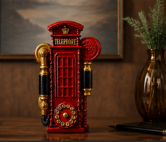 Vintage Telephone Booth Clock β Retro Red Decorative Table Clock
