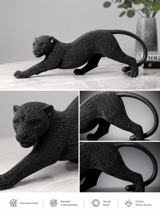 Luxury Black Panther Sculpture