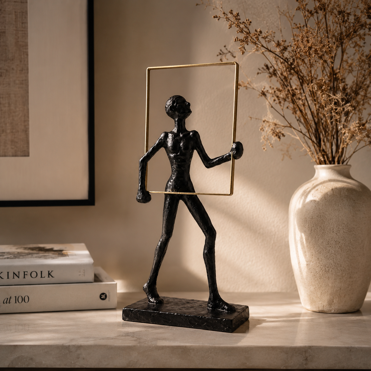 Abstract Human Frame Sculpture