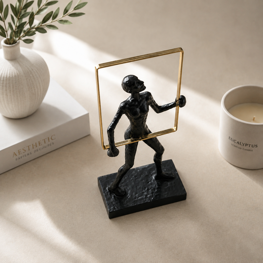 Abstract Human Frame Sculpture