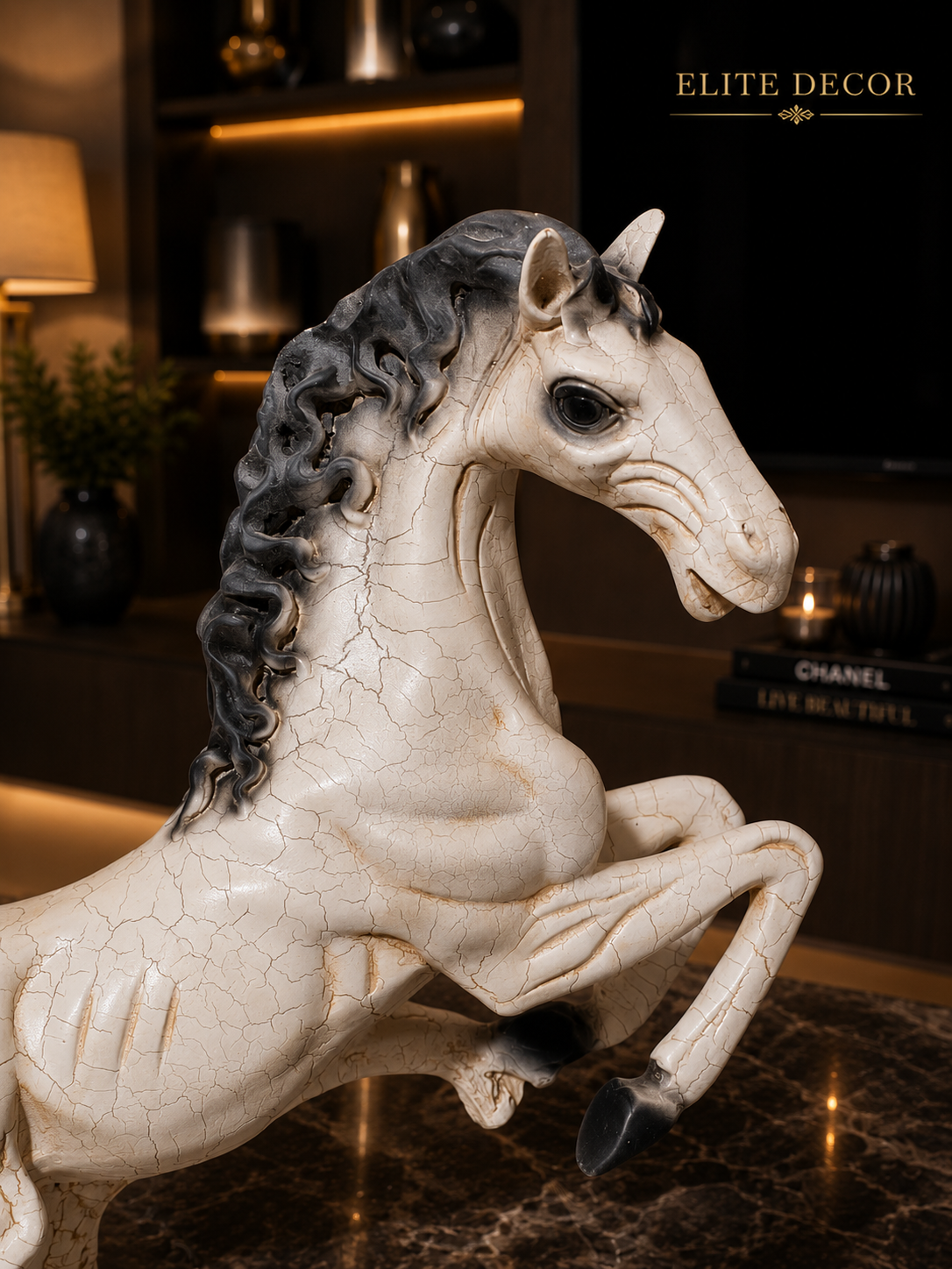 Royal Rearing Horse Statue – Premium Luxury Decor Showpiece