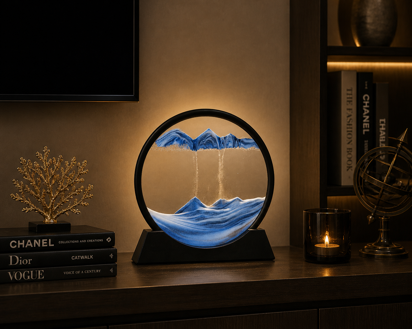 Luxury LED Mountain Art Table Lamp