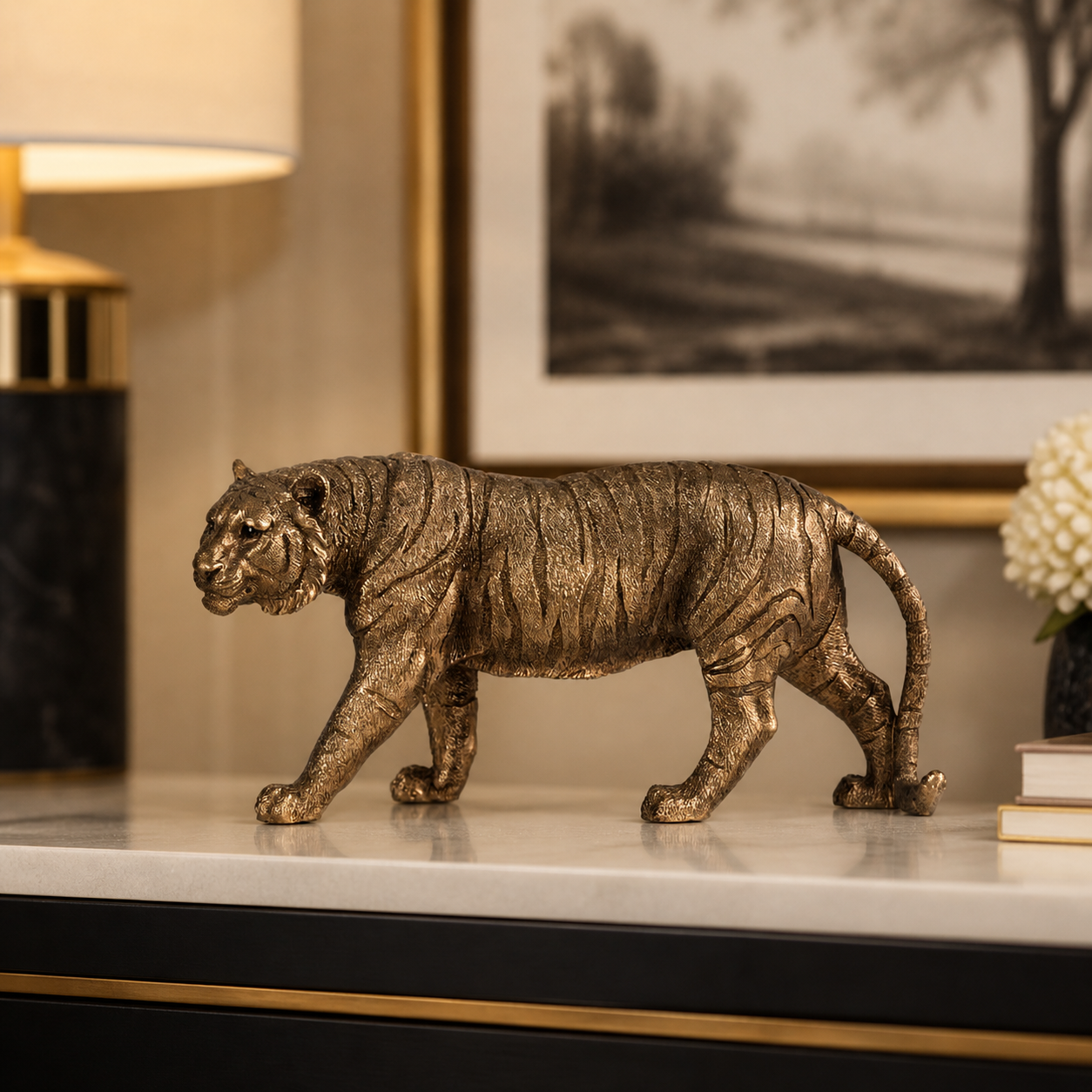 Luxury Tiger Sculpture – Premium Decorative Tiger Statue