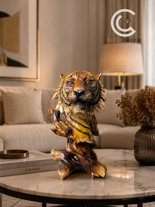 Royal Tiger Head Decor Statue