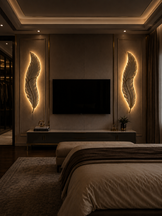Luxury LED Feather leaf Wall Light – Modern Decorative Wall Lamp
