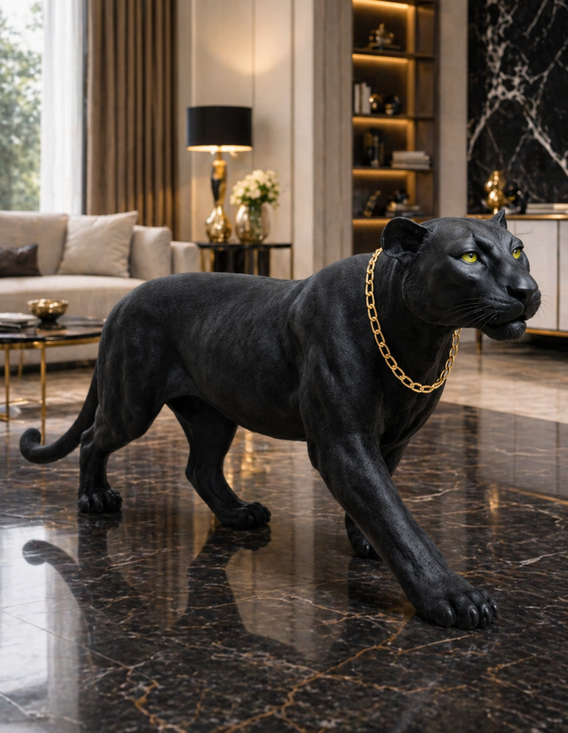 Black Panther Sculpture – 3 Feet Long