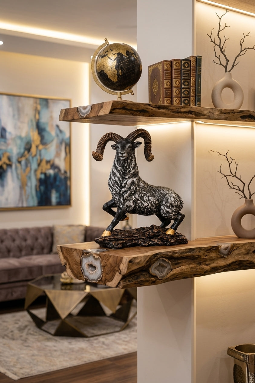 Premium Table Markhor Sculpture