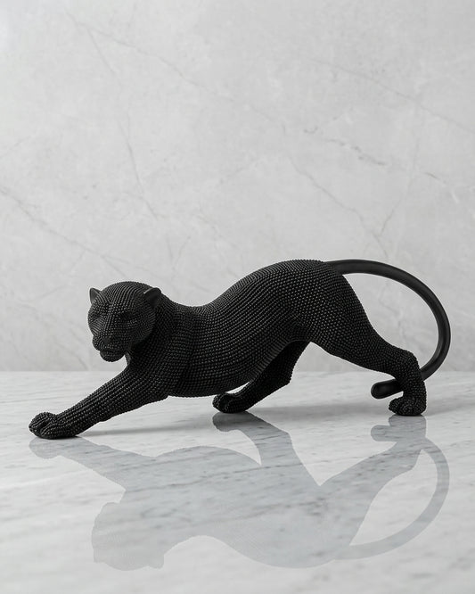 Luxury Black Panther Sculpture