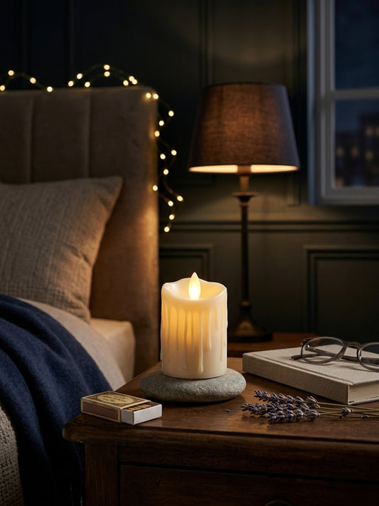Luxury LED Drip Candle – Warm Ambient Home Decor