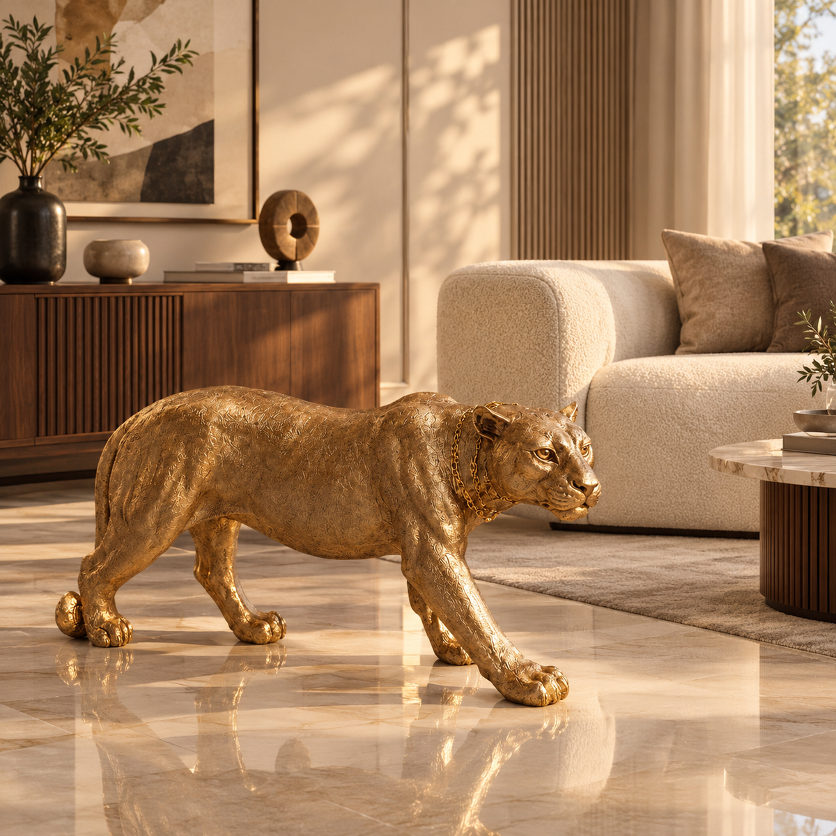 Regal Panther Sculpture