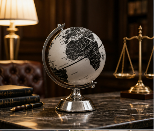 Vintage World Globe Desk Decor – Luxury Office & Home Showpiece