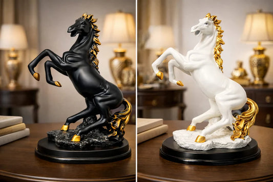 Premium big Horses Black / White 16 Inch
