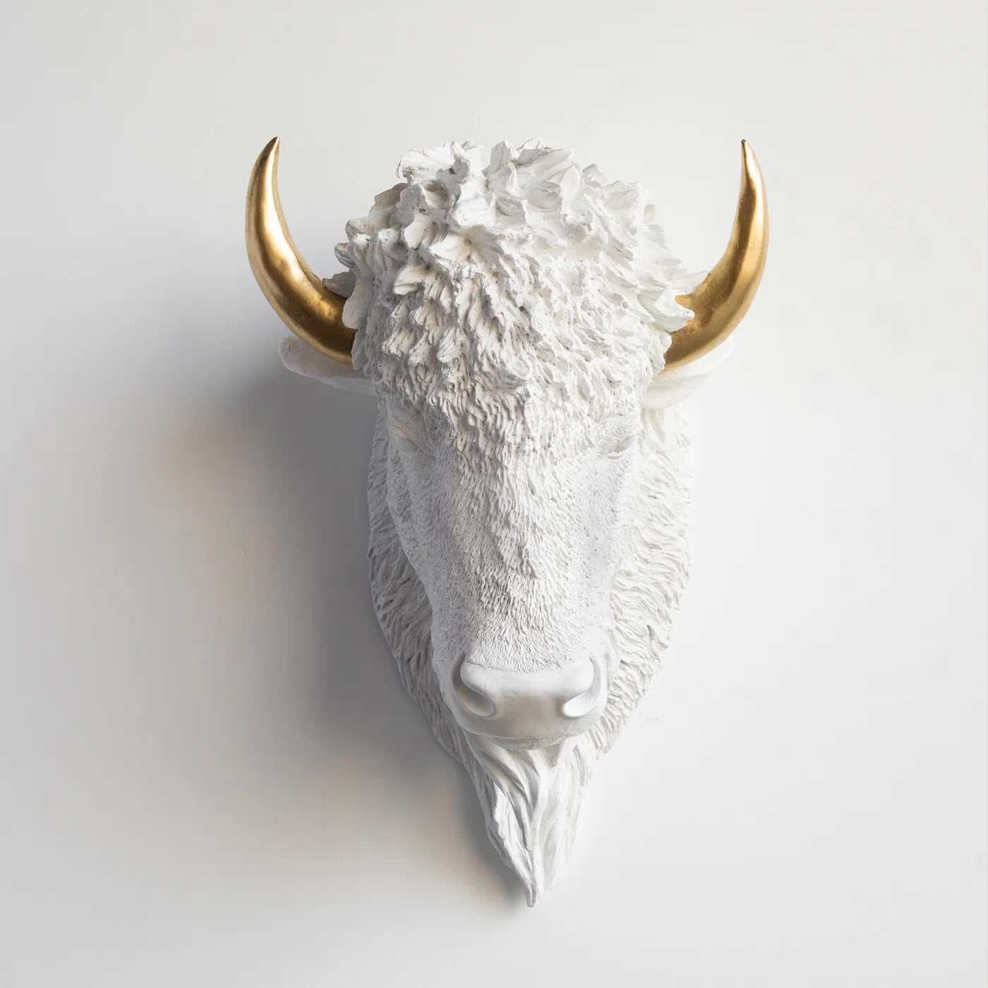 Modern Bull Head Wall Decor – Luxury Black & White Wall Sculpture