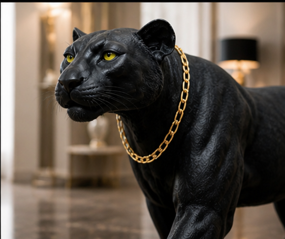 Black Panther Sculpture – 3 Feet Long
